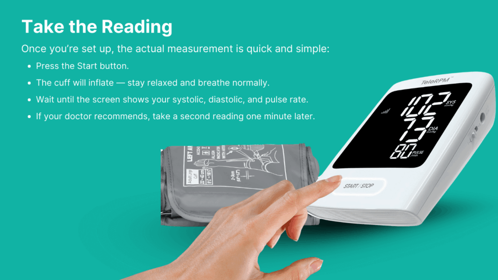 How to take the BP reading with RPM monitor?