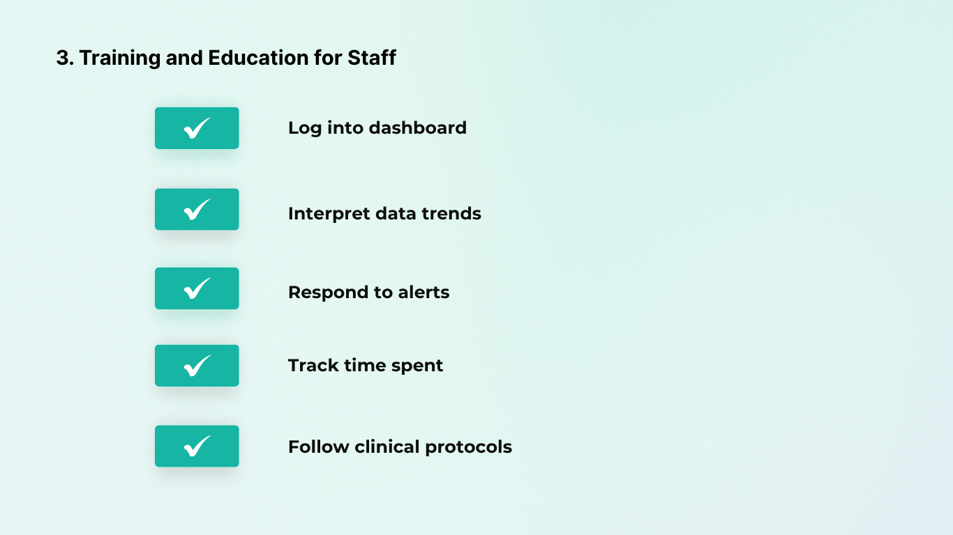 RPM staff education and monitoring
